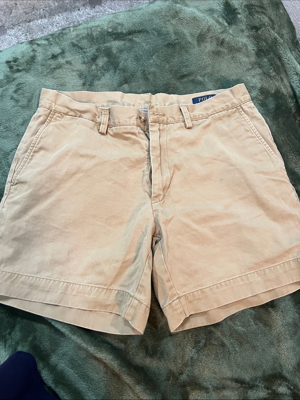 Polo by Ralph Lauren Beige Flat-Front Cotton Shorts